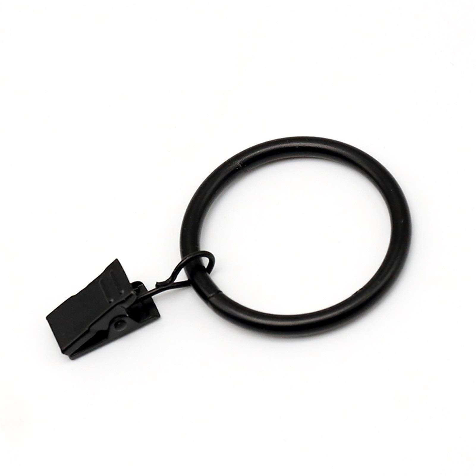 XJPXFQ Anelli per Tende Anello for Tende in Metallo con Clip, Doccia Anello Perforato, Accessori for Tende, Fibbia Tenda, Gancio e Ciclo Anelli Clip Finestra(A)
