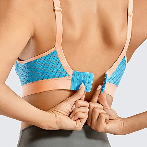 Sujetador deportivo para mujer en talla 75E con soporte de malla para yoga y fitness negro 3