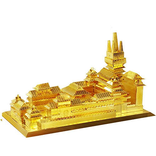 MU 3D Metal Puzzle Jin an Temple Building Model Kit YM-N019 DIY 3D Laser Cut Assemble Jigsaw Toys