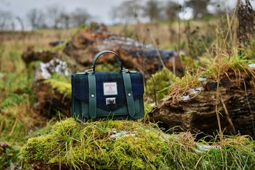 Image of Islander Harris Tweed Mini Satchel, Handbag for Women, Flap and Microfiber Leather