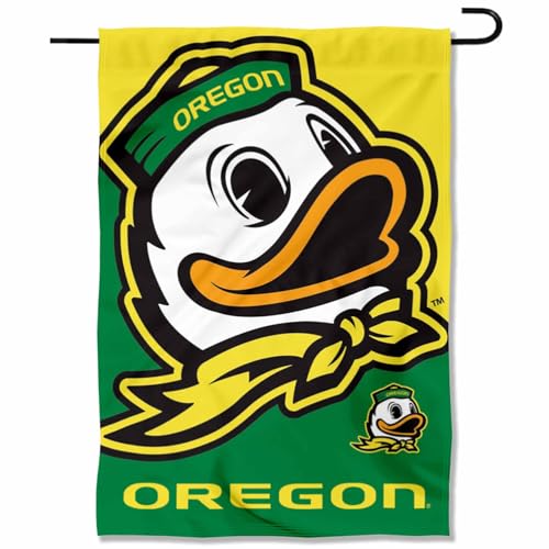 College Flags & Banners Co. Oregon Bold Mascot Double Sided Garden Yard Flag