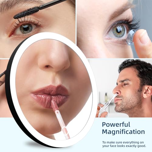 Espejo de Maquillaje 10X con Luz y Ventosas 6 pulgadas miniatura 5