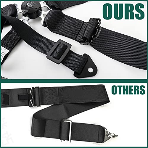 BESTZHEYU 5-Point Racing Harness SFI, 1PC Black Racing Belts 5 Point Harness Sets with Ultra Comfort Heavy Duty 2 Inch Shoulder Pads Fit for Sports Car, Racing Car, Car - Thumbnail 4
