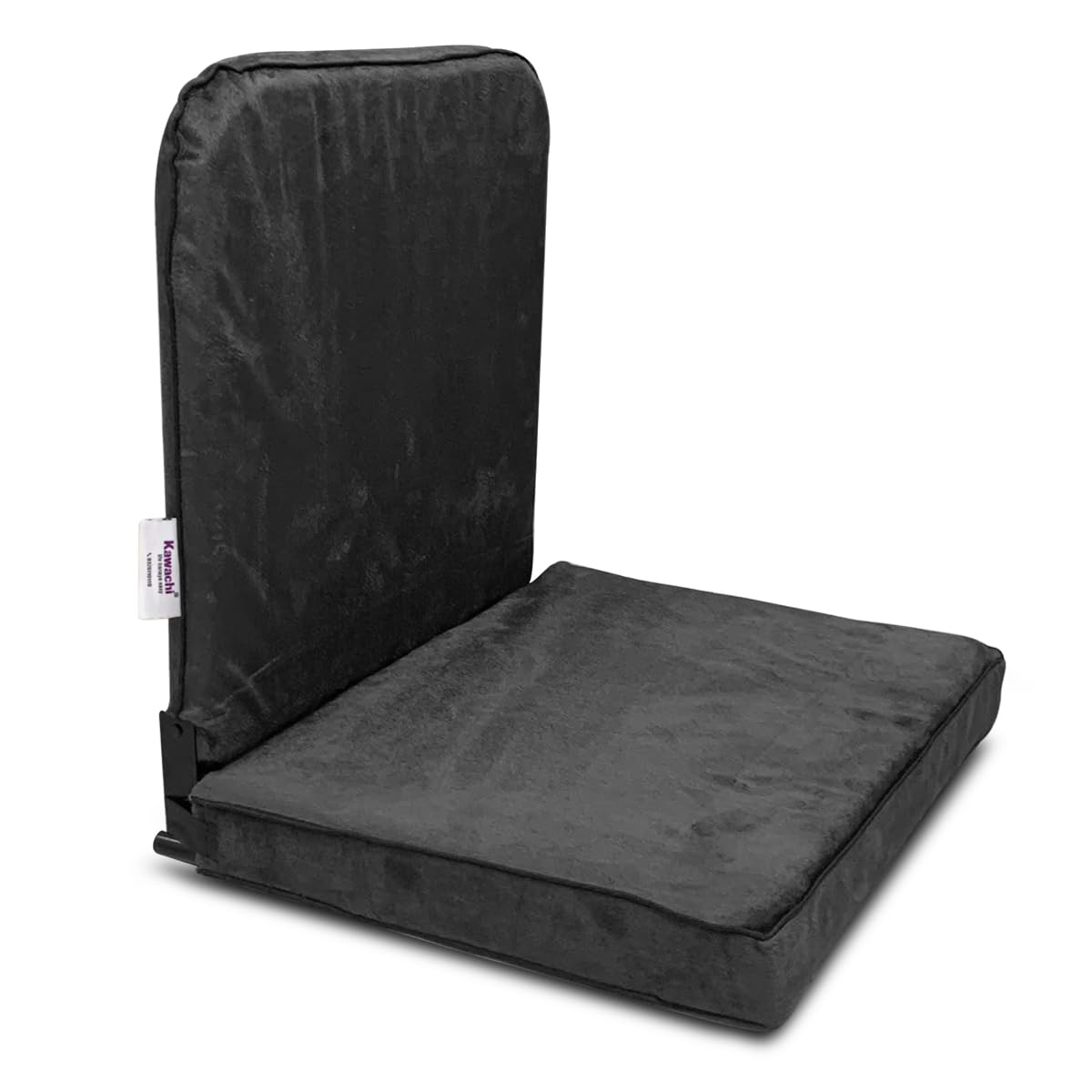 Kawachi Right Angle Back Support Portable Relaxing Folding Yoga Meditation Chair Dark Grey