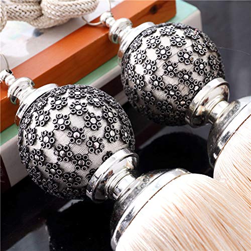 Luxe décoration de la Maison fenêtre Clips Accessoires Suspendus Ceinture Boule Rideau Sangle Gland Attache Embrasse Boucle-café Noir