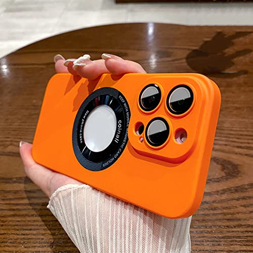 Étui iPhone 14 antichoc orange avec protection d'objectif intégrée
