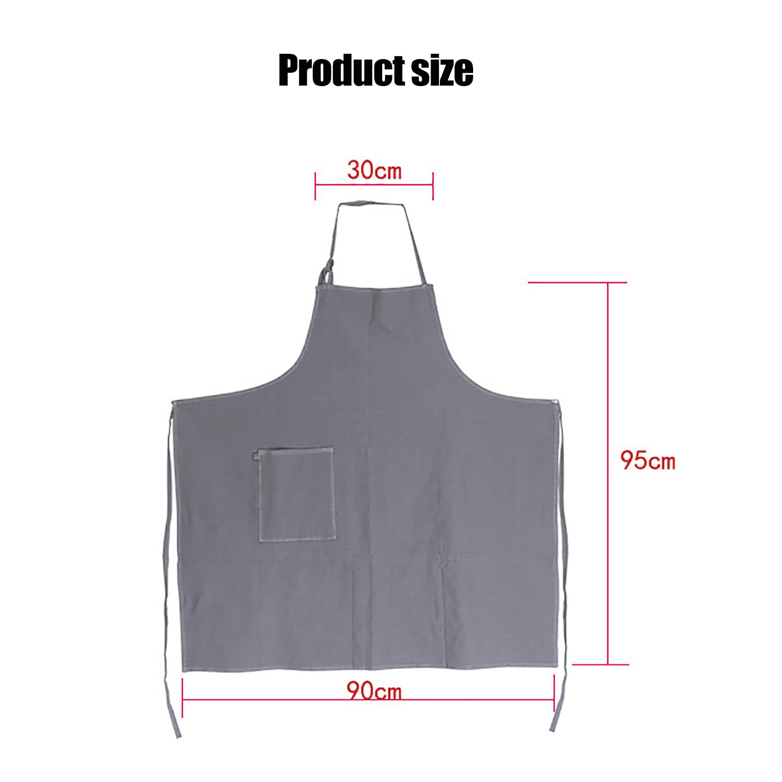 Tablier de cuisine réglable en coton et lin avec poches pour la cuisine, la pâtisserie, l'art, la peinture, le jardinage