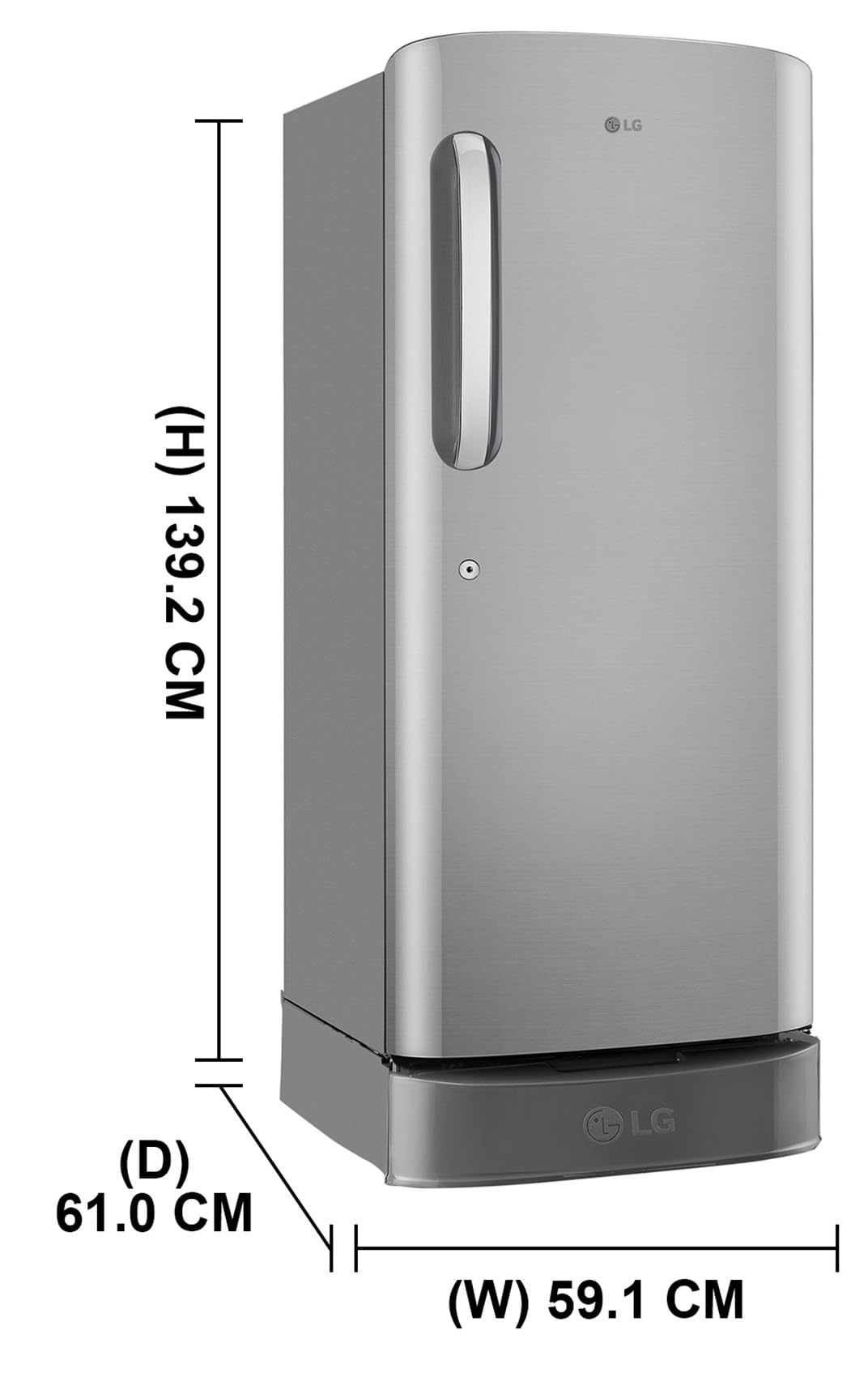 LG 224 L, 5 Star, Smart Inverter, Direct Cool Single Door