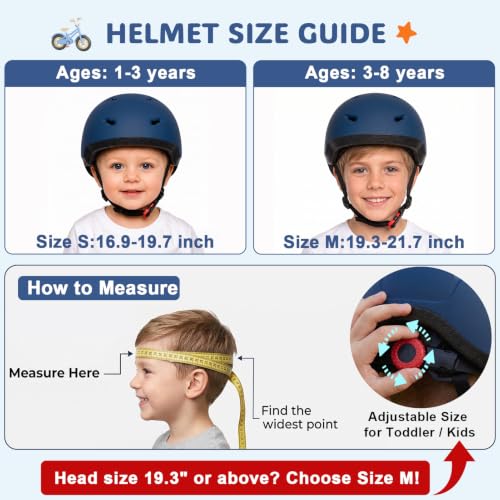 Image of Toddler Helmet, Adjustable Kids Bike Helmet for Ages 1-3-8