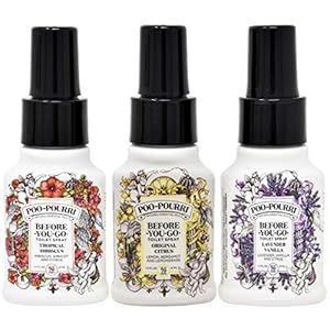 Poo-Pourri Original Citrus,Lavender Vanilla, and Tropical Hibiscus 1.4 Ounce Set