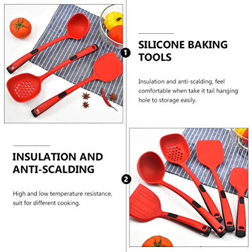 Hemoton 5Pcs Multiuso Antiaderente Utensílios de Cozinha Ferramenta Utensílio de Cozinha de Silicone
