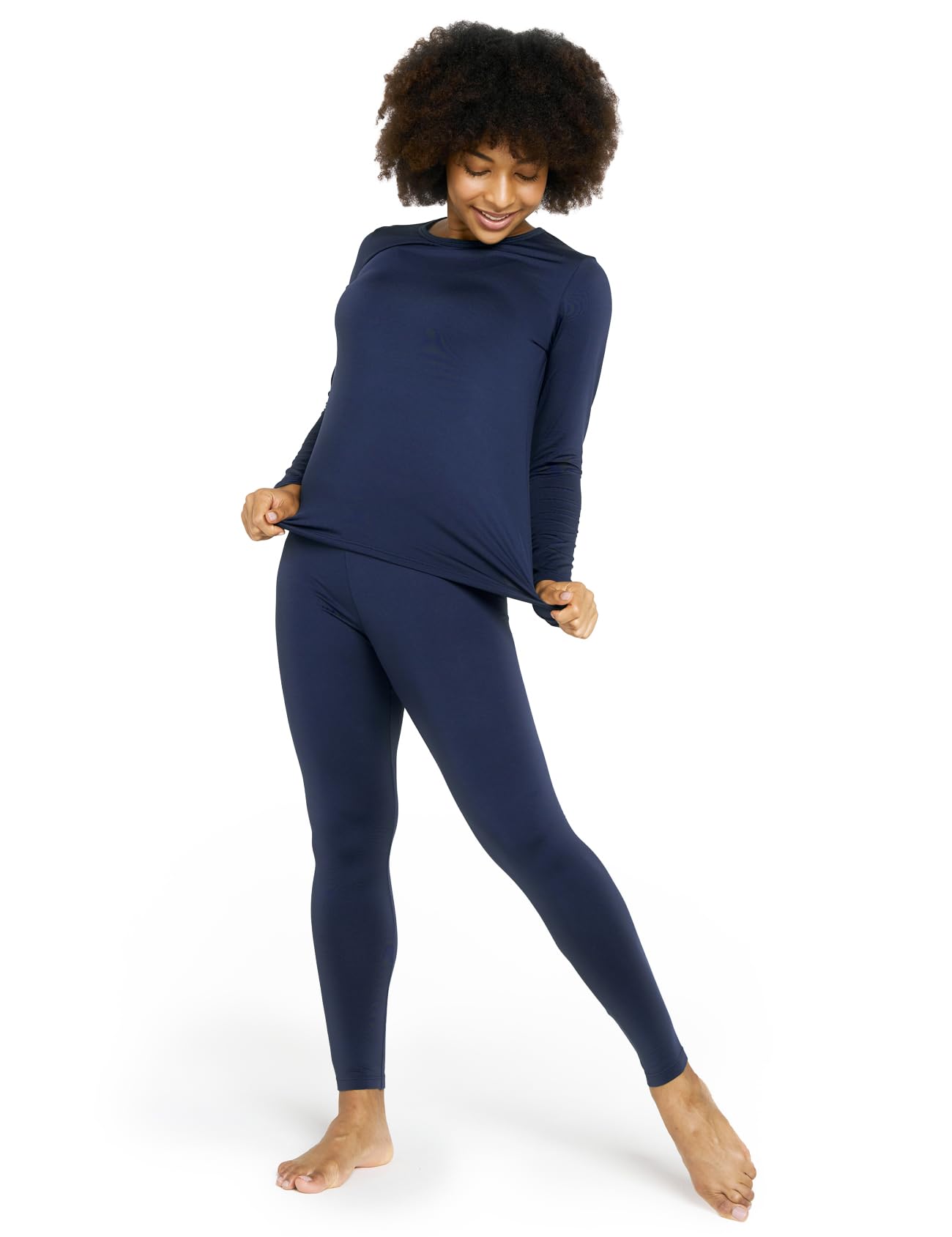 LAPASA Completo Termico Donna Fodera in Micropile Calore Base L17 - Abbigliamento Intimo Invernale Maglietta Pantaloni Calzamaglia Tuta Sci Trekking