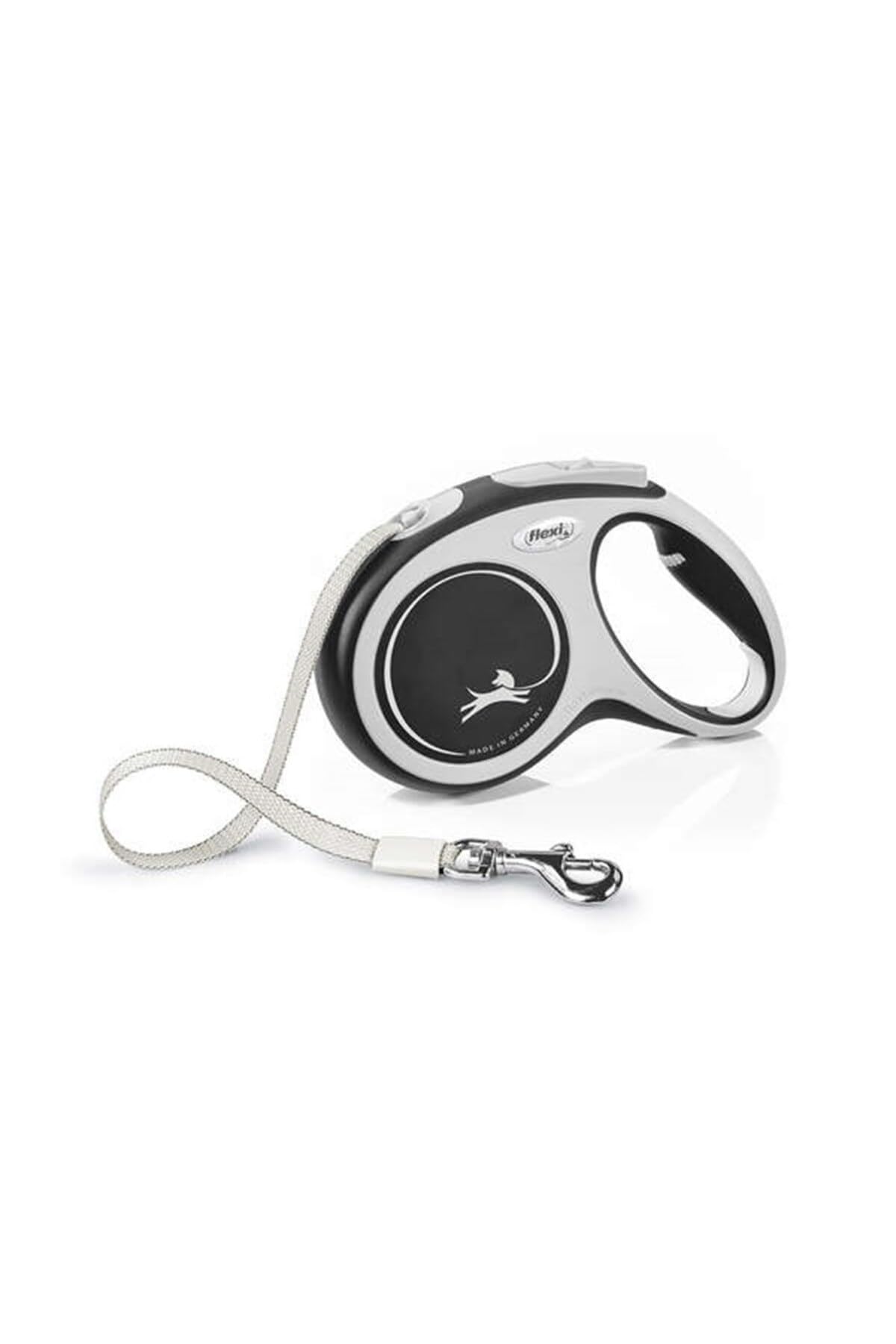Flexi New Comfort Otomatik Şerit Köpek Gezdirme Tasması, Medium, 5 Mt, Siyah