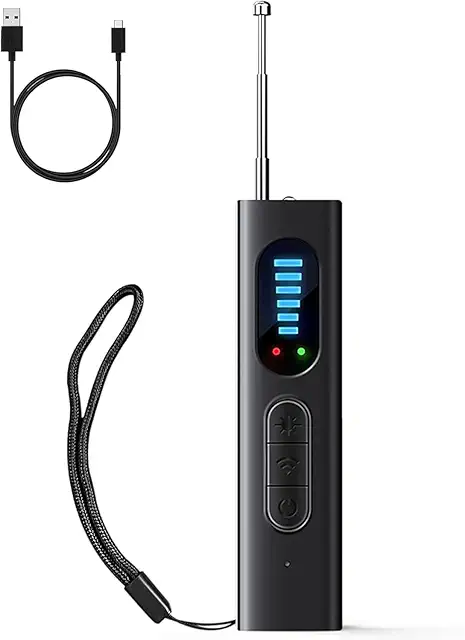 Détecteur Anti-Espion 4-en-1 : Caméra Cachée, GPS, Bugs et Scanner RF