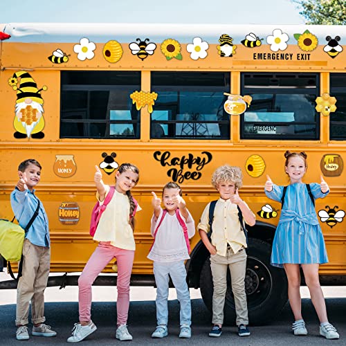 25 Pcs Bee Decor Refrigerator Magnets Happy Bee Gnome Sunflower Magnetic Stickers Car Magnets Fridge Garage Door Magnets Home Decor Party Supplies For Cars Office Whiteboard Mailbox #TOP2