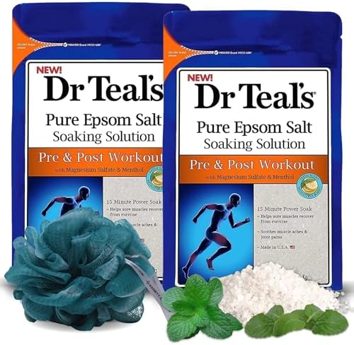 Amazon.com: Dr Teal Sore Muscle Epsom Salt 3LB (Pack of 2) + Premium ...