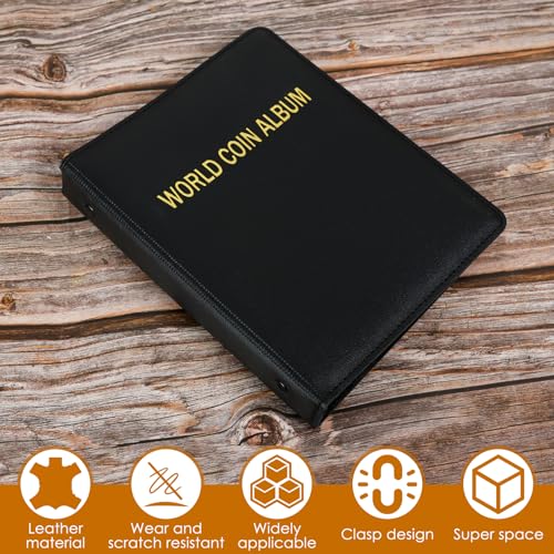 Álbum Organizador para Monedas con 360 Bolsillos Negro miniatura 2