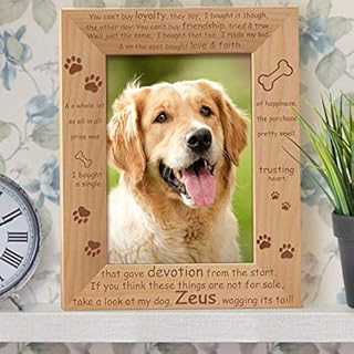 A Dogâ€™s Loyalty Personalized Wooden Picture Frame 8