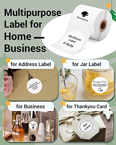 Image of Phomemo 50x50 Round Labels 6 Roll