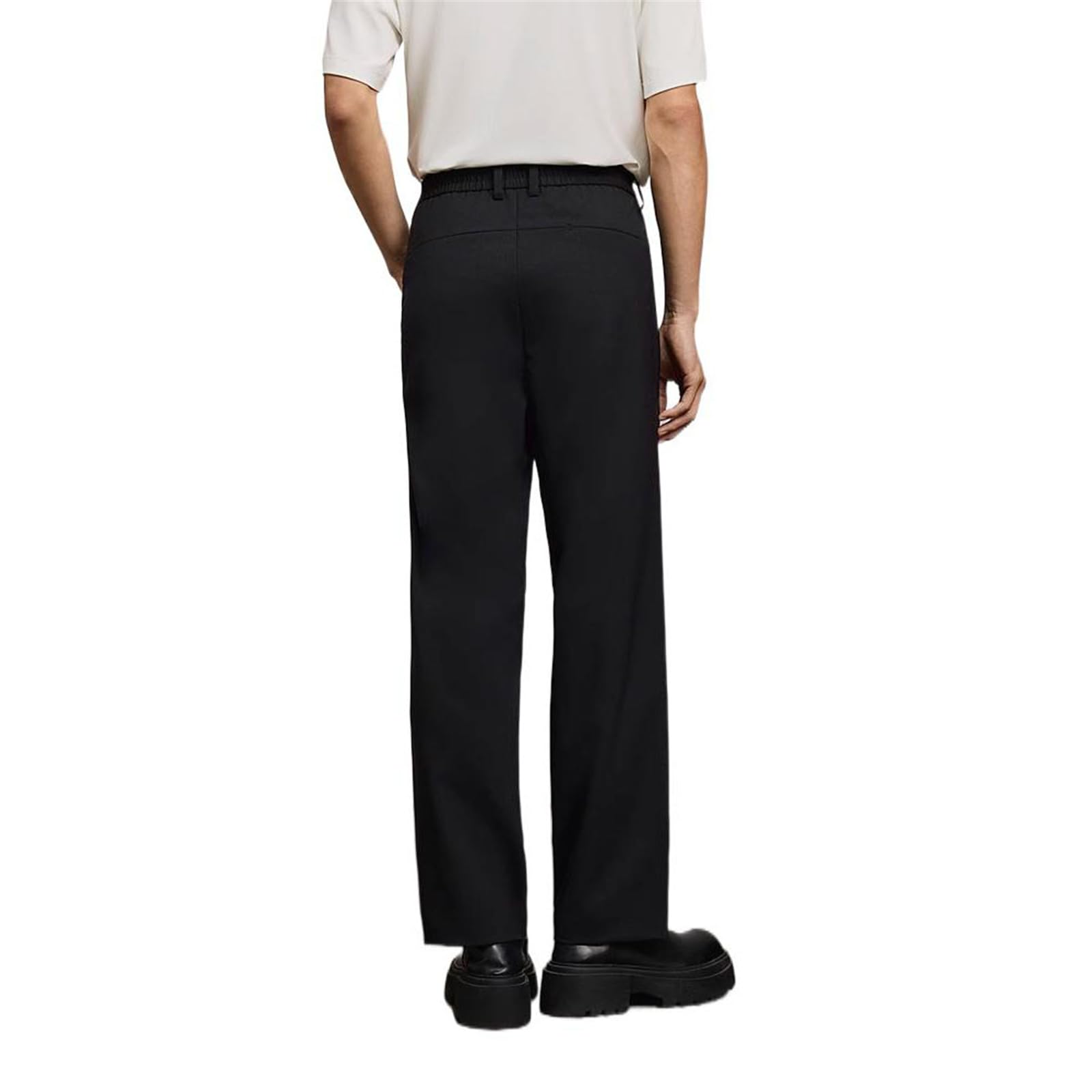 Mens Suit Pants Straight Leg Commuter Casual Spring Summer Office Dress Trousers for Men