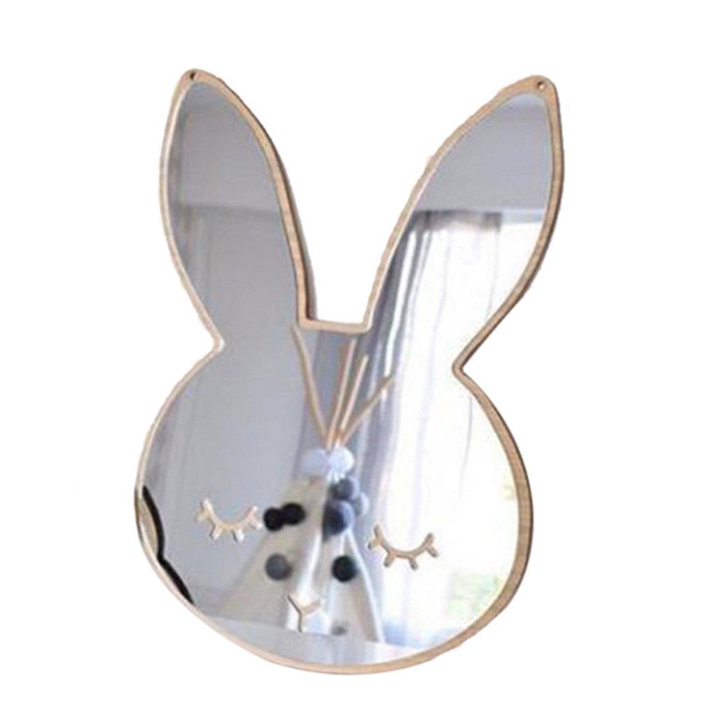 Fenteer Kid Bedroom Nursery Decoration Shatterproof Acrylic Mirror Bunny Butterfly Baby Shower Decor Gift, Rabbit - Image 2
