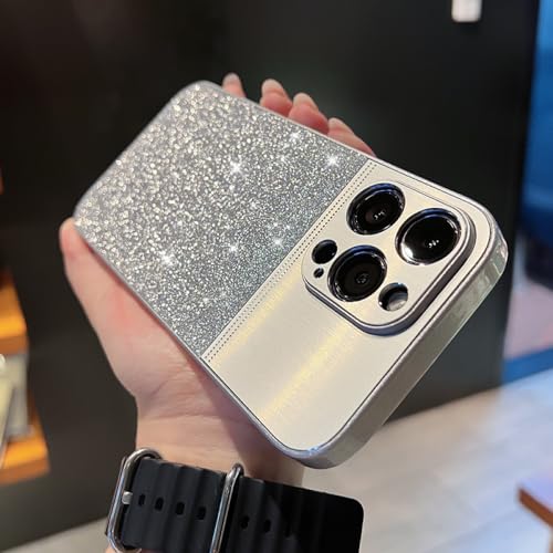 Étui laser pour iPhone 14 Pro et Max coque en aluminium argenté de mode