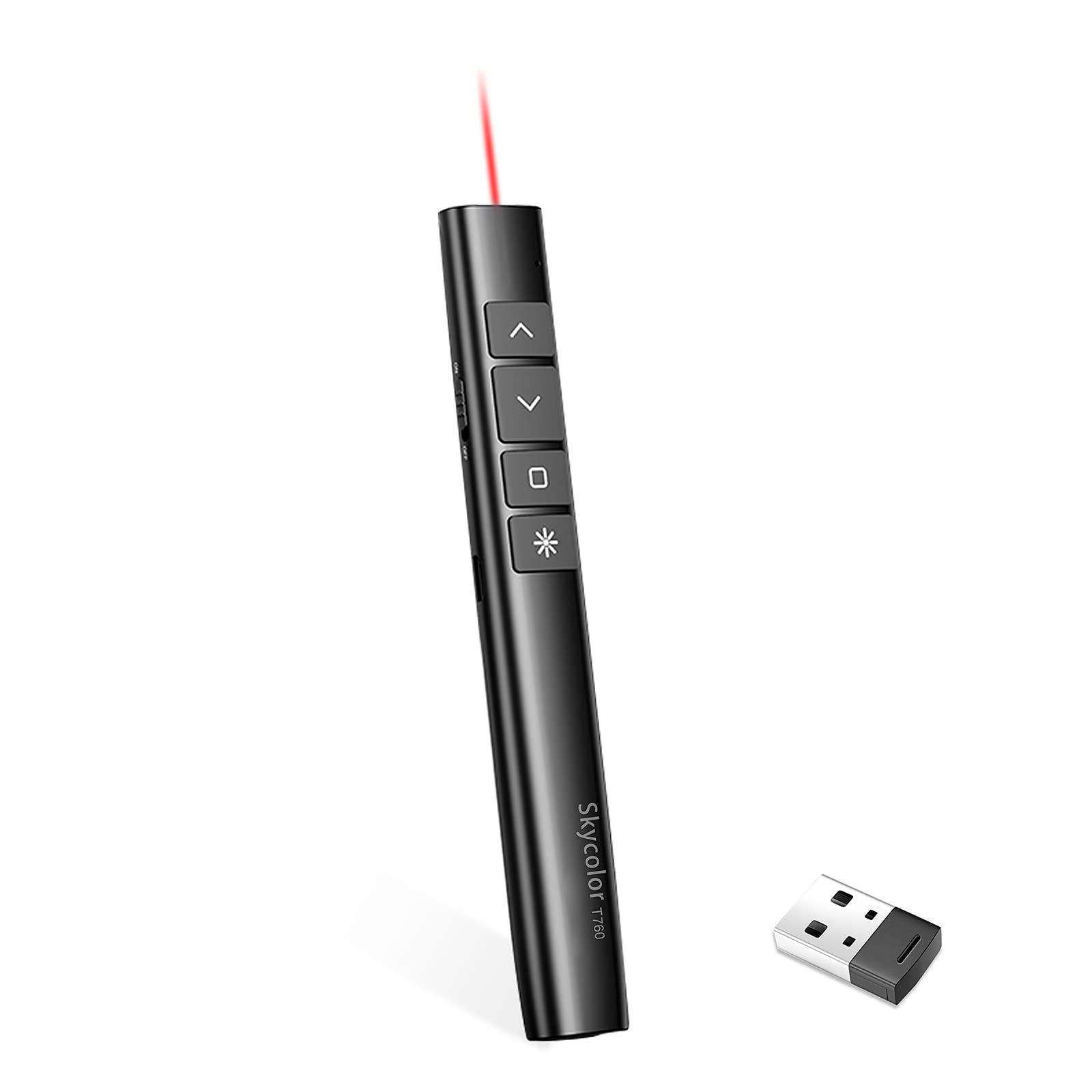 Presentation Clicker Remote Green Laser Pointer for Slideshow Office Presentation RF 2.4GHz,Wireless