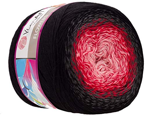 Image of Yarn Art Flowers 55% Cotton 45% Acrylic 250gr 1094yds Multicolor Rainbow Crochet Spring Summer 2 Sport Yarn (282)