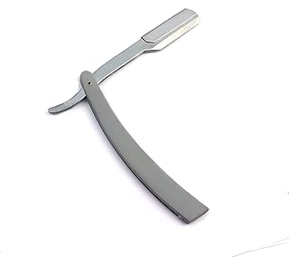OdontoMed2011 MANUAL FOLDING SHAVING KNIFE BEARD CUTTER SHAVER STRAIGHT EDGE BARBER RAZOR SHAVING RAZORS (Gray)