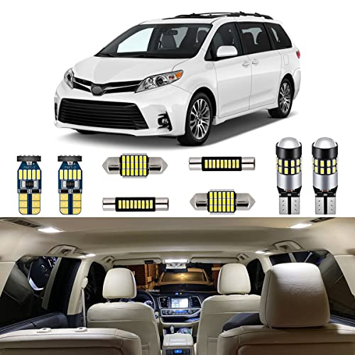 Kit interior LED blanco 15 piezas para Toyota Sienna