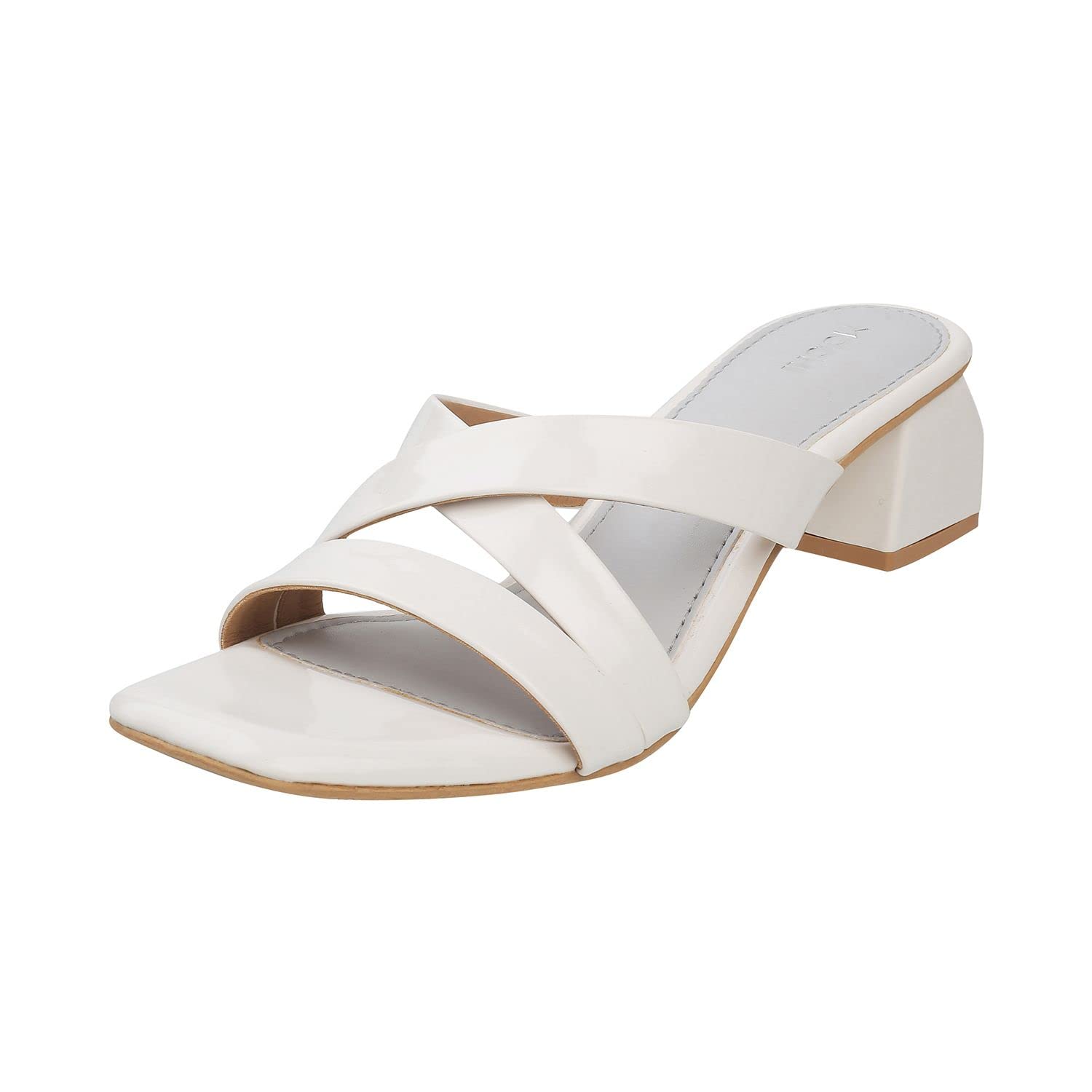 Mochi Women White Synthetic Fashion Slipon Sandal UK/6 EU/39 (40-2519) (B0BF2Q5LHC) Amazon Price History, Amazon Price Tracker