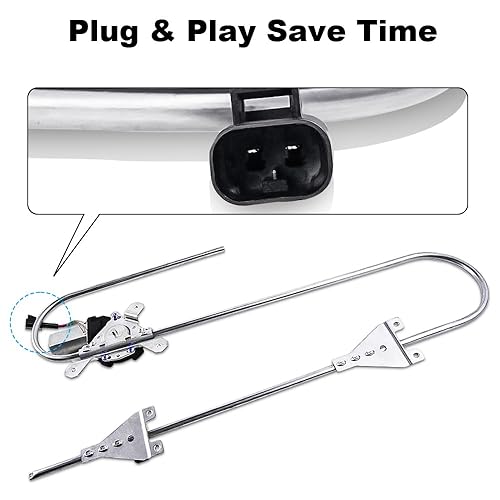 Miniatura 5 de 741-5403 Elevalunas eléctrico con motor delantero izquierdo del lado del conductor compatible con Kenworth C500 T270 T300 T370 T400 T600 T660 T680