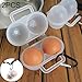 NOWHYX 2pcs Eggs Carrier Case, Portable 2 Girds Egg Holder Container with D Buckle, Reusable Plastic Leakproof Shockproof Eggs Box Egg Tray for Kitchen Outdoor Camping Picnic Hiking