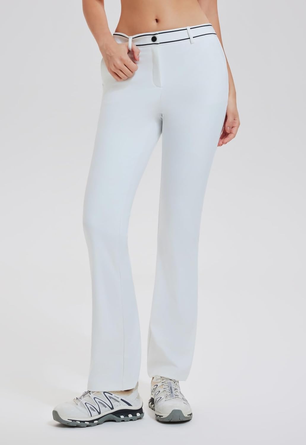 AFZ Women Golf Outfits Color Block Polo Top and Elastic Waisted Golf Pants Business Travel Sweatpants with 4 Pockets - Image 2