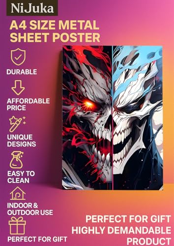 Image of NIJUKA Anime Printed A4 Size Metal sheet Poster For Home And Room Decoration | For Anime Art Fans Boys And Girls (Kaiju Murge Power)