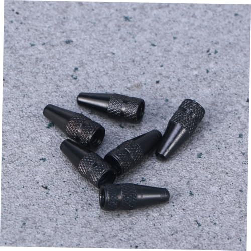 6 Pzas Tapas de Válvula para Bicicleta de Aleación de Aluminio Negro para Bicicleta de Carretera y Montaña, Protección de Aire para Neumáticos, Antióxido y Fácil de Instalar miniatura 3