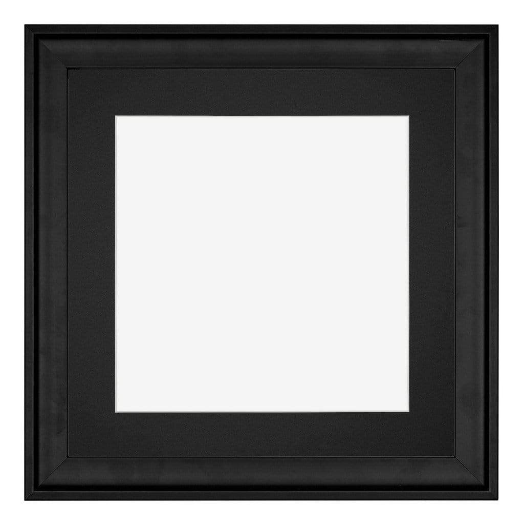 yd. Passepartout 40x40 cm für Fotogröße 30x30 - Schwarz - Museumkarton - Außenmaße 40x40 cm - Innengröße 30x30 cm