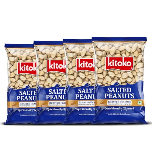 Image of Kitoko Roasted Salted Peanuts without Skin 400gm Pack of 4, Khari Sing