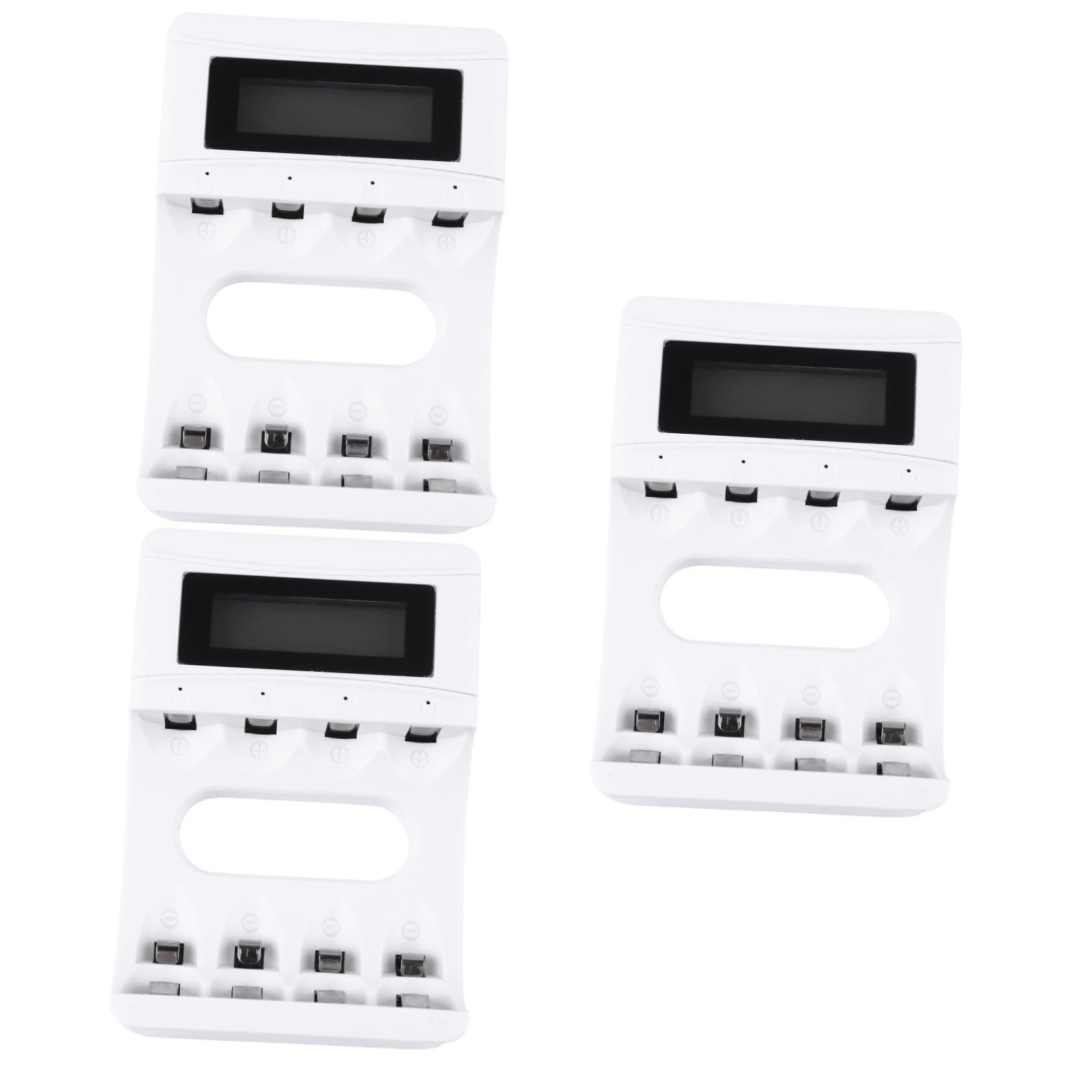 OSALADI 3pezzi Caricatore Usb Lcd Slot Per Batterie Ricaricabili Aa e Aaa Controllo Della Temperatura e Della Tensione Modalità Carica Per Massimizzare La Capacità Delle Batterie