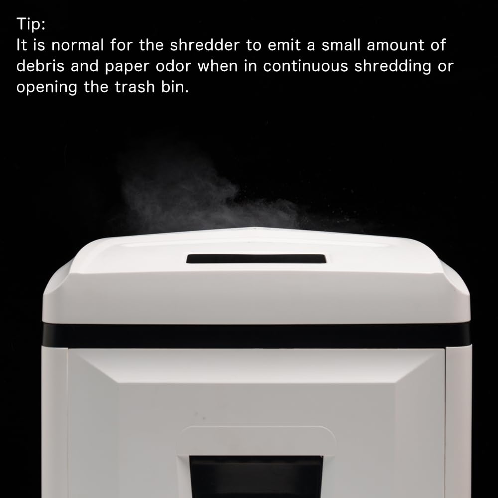 Kalopsia Trituradora de Papel Microcorte: 1 * 1mm P7 Seguridad Destructora de Papel Profesional 6 Hojas 56dB Destructora Papel Oficina Casa Tarjetas de Crédito Grapas CD/DVD 25min Autonomía 23L Cubo