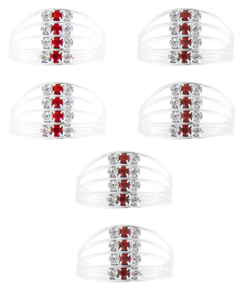 Fancy American Diamond Toe Ring Bichiya Set for Women (Pack of 6) (Style 2)-image-31