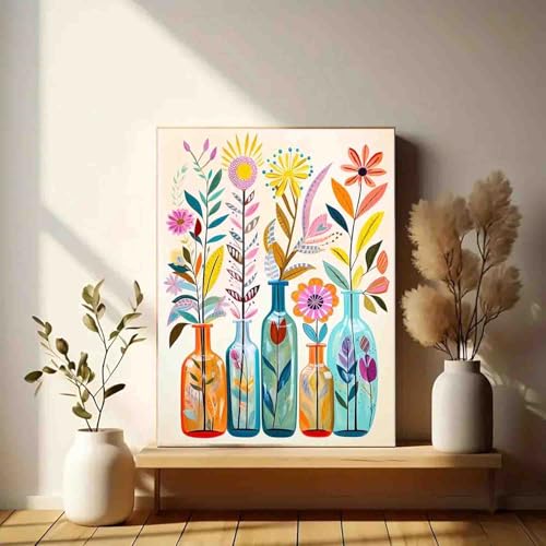 Image of Stamped Cross Stitch Kits for Adults Beginner,Flower Counted Cross Stitch Kits Printed Stitching Cute Patterns Dimensions Needlepoint Art Crafts Embroidery Kits for Adults Beginners (15.7x11.8 inch)