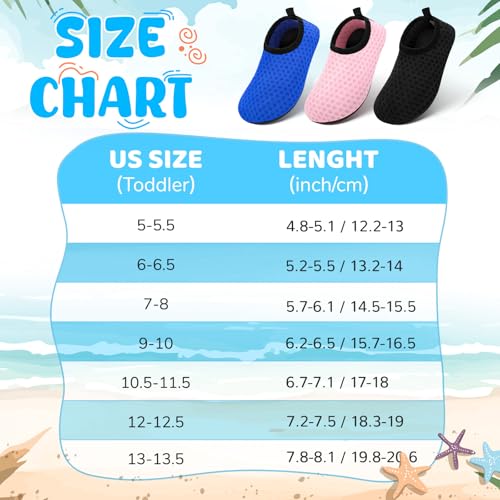 Image of Kids Boys Girls Swim Water Shoes, Toddler Kids Swim Water Shoes Non-Slip Quick Dry Beach Shoes,Barefoot Sports Shoes Aqua Socks for Beach Outdoor Sports