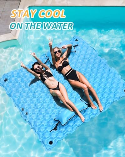 Sebor Inflatable Floating Mat, 1142 Inch X 90 Inch X-Large Lake Floats With Water Hammock For Beach thumb #6