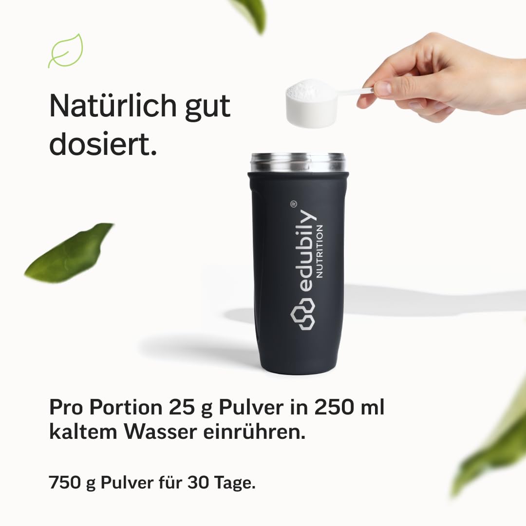 edubily® Eiklar Protein Pulver aus Freilandhaltung - Premium Eiweißpulver ohne Milch - Laborgeprüft (750 g, Ohne Aroma)