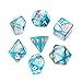 JIACUO 7 pcs/Ensemble dés polyédriques acryliques pour TRPG Jeu de société donjons et Dragons D4-D20 Ciel