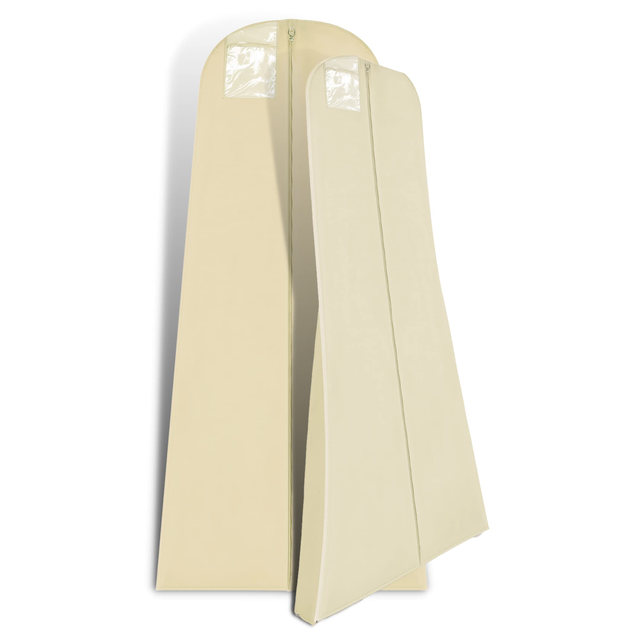 Hoesh International Cream Hoesh Uk - Ivory 8” Tapered Gusset Breathable Bridal Wedding Gown Dress Cover - Storage Bags For Clothes, Wedding Dress Cover, Clothes Bag, Dress Covers Garment Bags Full Length