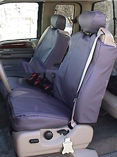 Durafit Seat Covers 2001-2007 F250-F550 Heavy-Duty Waterproof Custom-Fit Ford Seat Covers (Captains Chairs with Adjustable Headrests F82 MPV Velour) | Ford Bench Seat Covers for Trucks | MPV Velour