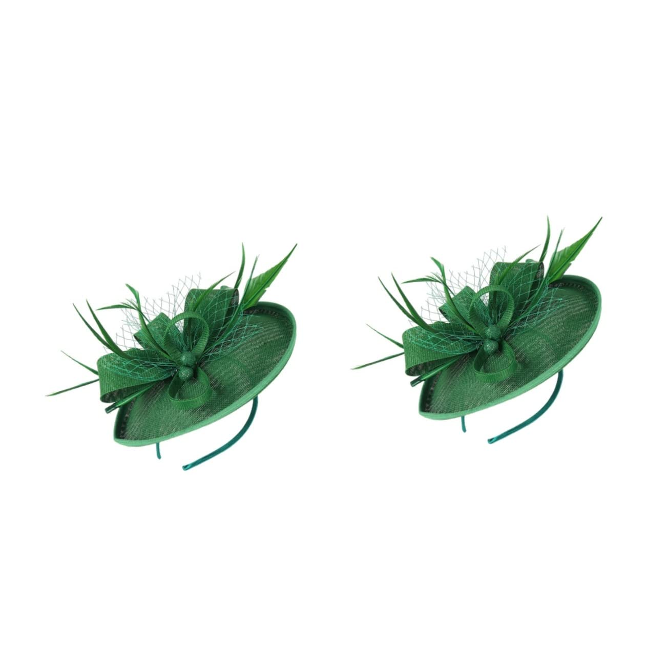 Abaodam 2stücke Damen Haarschmuck Mit Schleier Und Blumen Einzigartiger Haarschmuck Für Partys Und Besondere Anlässe Leicht Und Dunkelgrün Als Und Fotorequisite