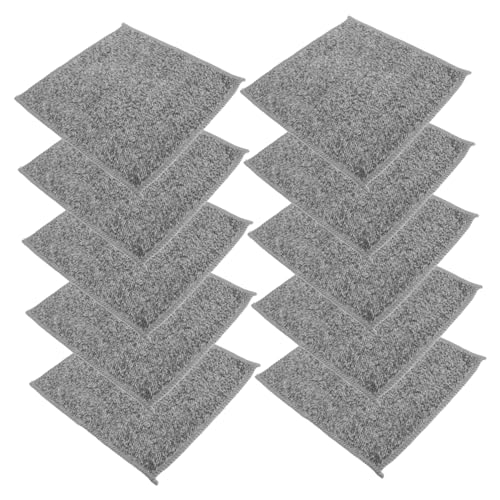 MUCKLILY 10 Piezas Trapos limpios de Cocina Trapos de Cocina Toallas para lavavajillas Trapos lavaplatos Toalla de Limpieza depurador para Platos Cleaning Rags Fibra de Bambu Gris Claro